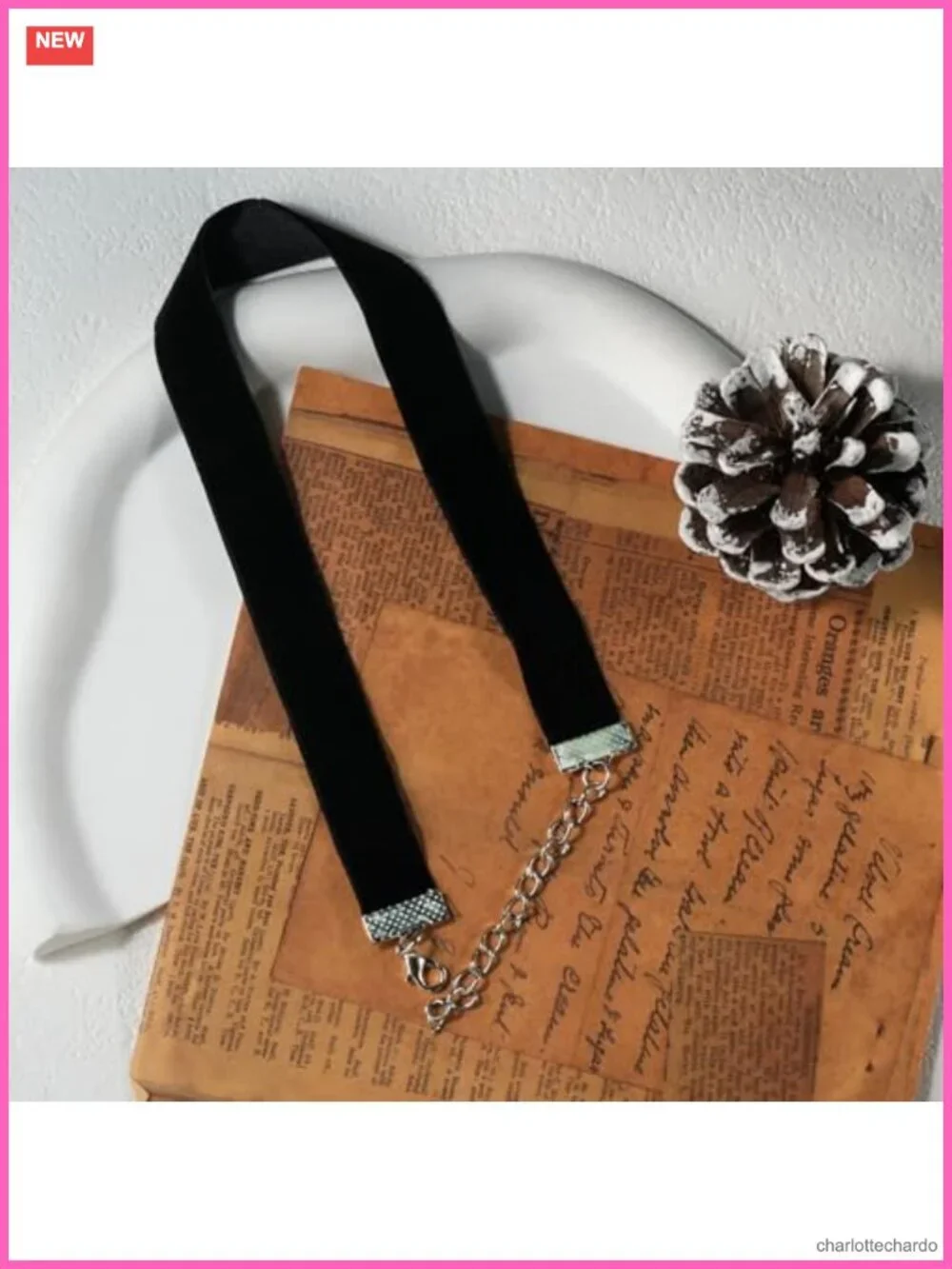 4 Pack Black Choker Necklaces Set - Gothic Velvet Lace Layered Daisy Punk